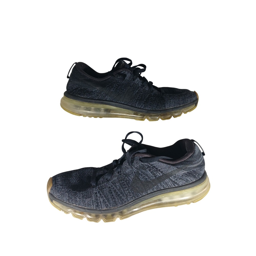 Nike Air Max Flyknit Black Charcoal Grey Gum Sole Mens 10.5 620469-010 Running‎